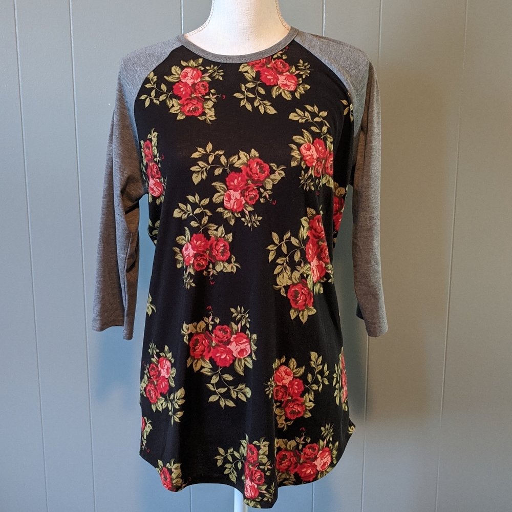 LuLaRoe Medium Randy - Rose Print